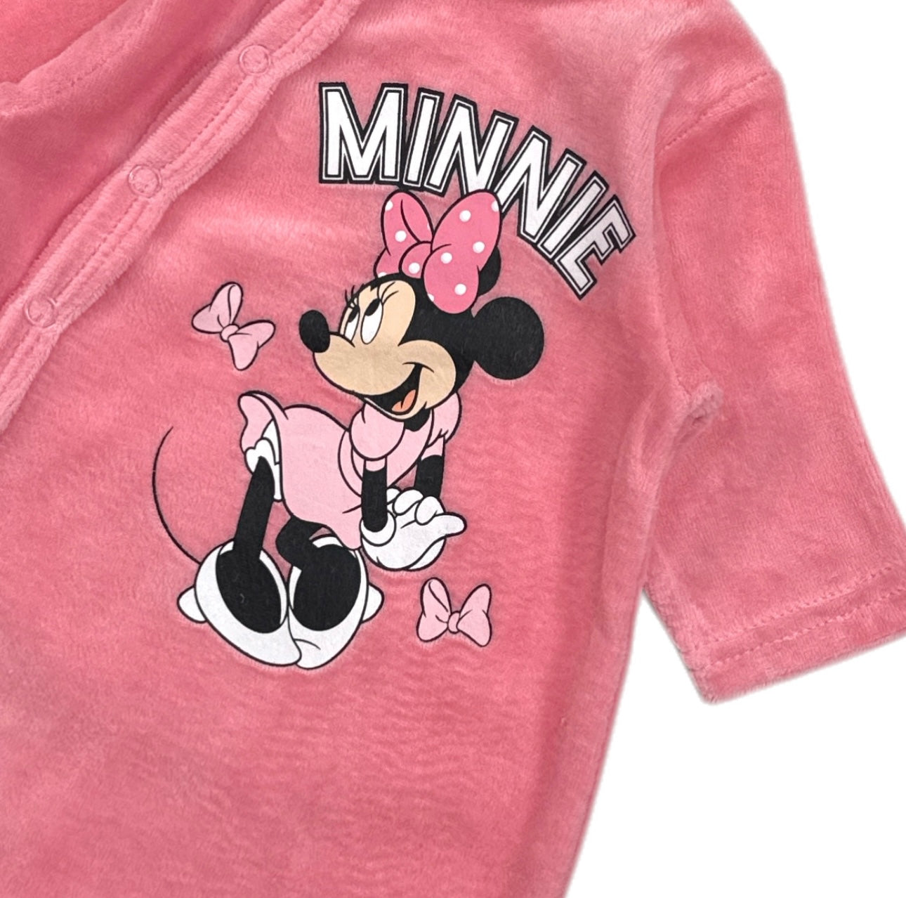 Pyjama grenouillère Minnie velours rose