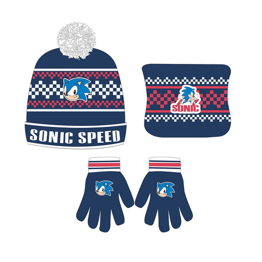 Ensemble bonnets gants écharpe Sonic (arrivage mardi)