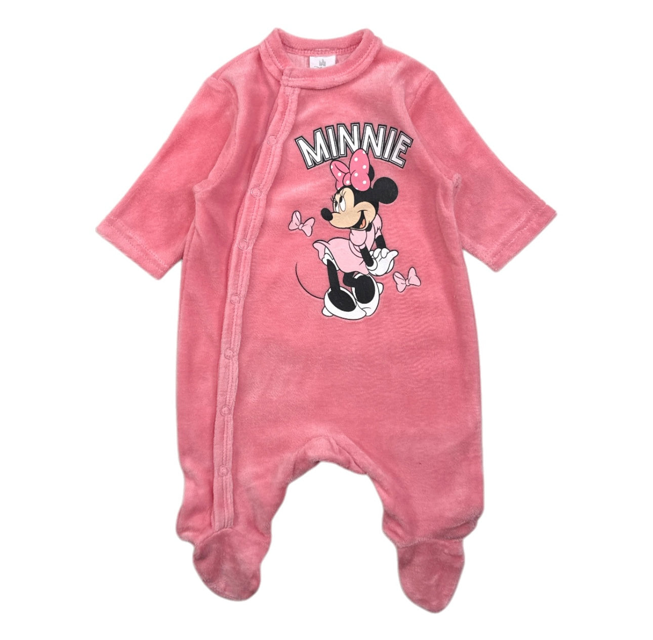 Pyjama grenouillère Minnie velours rose