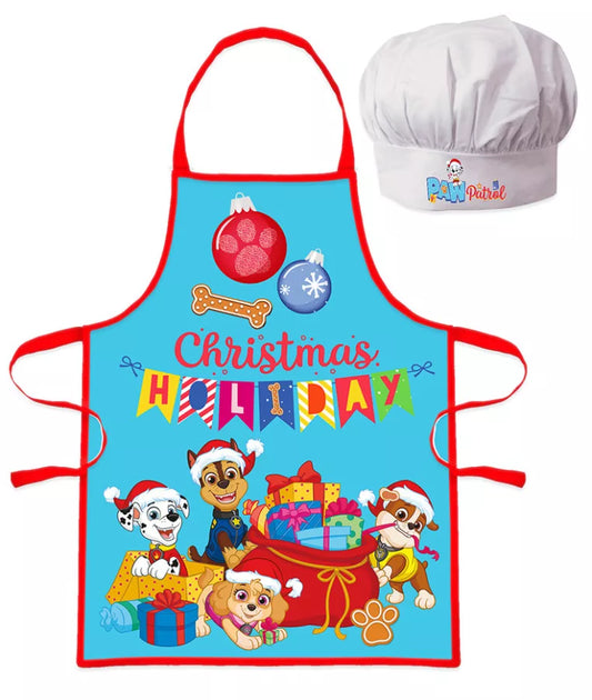 Tablier & chapeau pat patrouille Noël TU 3/8ans