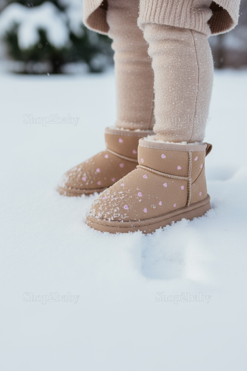 Bottines à cœur beige
