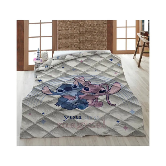 Couette imprimé Stitch (SUR COMMANDE) 140x200 lit 1 place