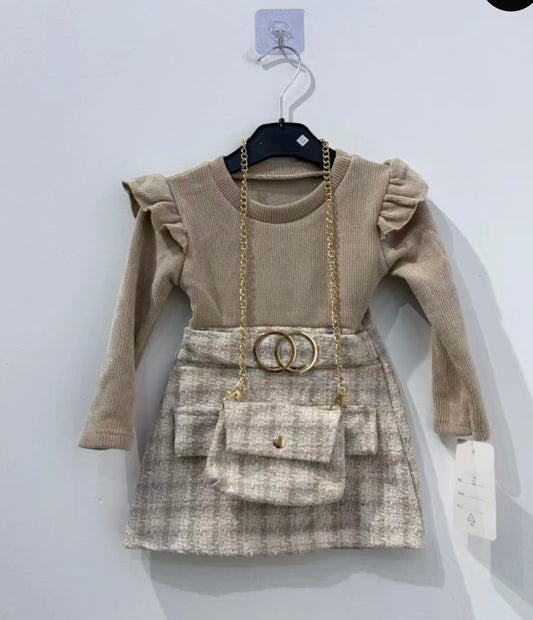 Robe Louna beige & sac ( en cours d’arrivage)