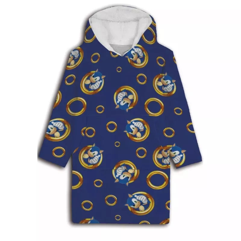Sweat plaid sonic de7/14ans TAILLE UNIQUE sur commande