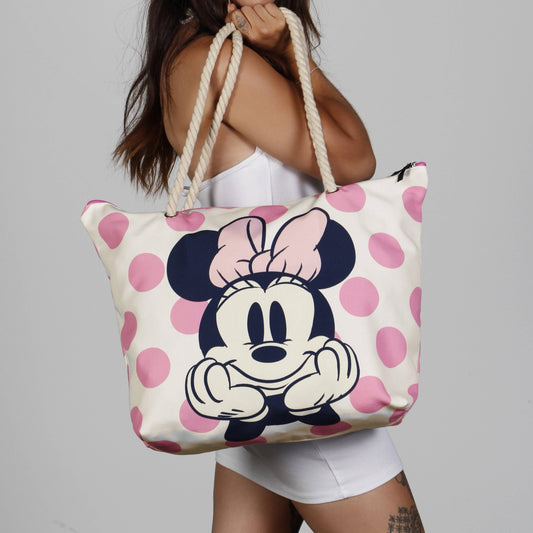 Disney Minnie Mouse Dots-Sac de Plage Soleil, Rose