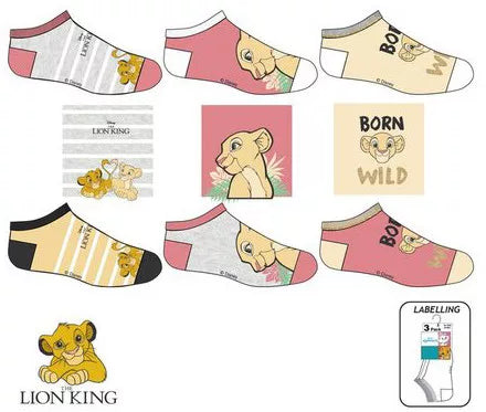 Lots 3Paires de chaussettes Roi lion