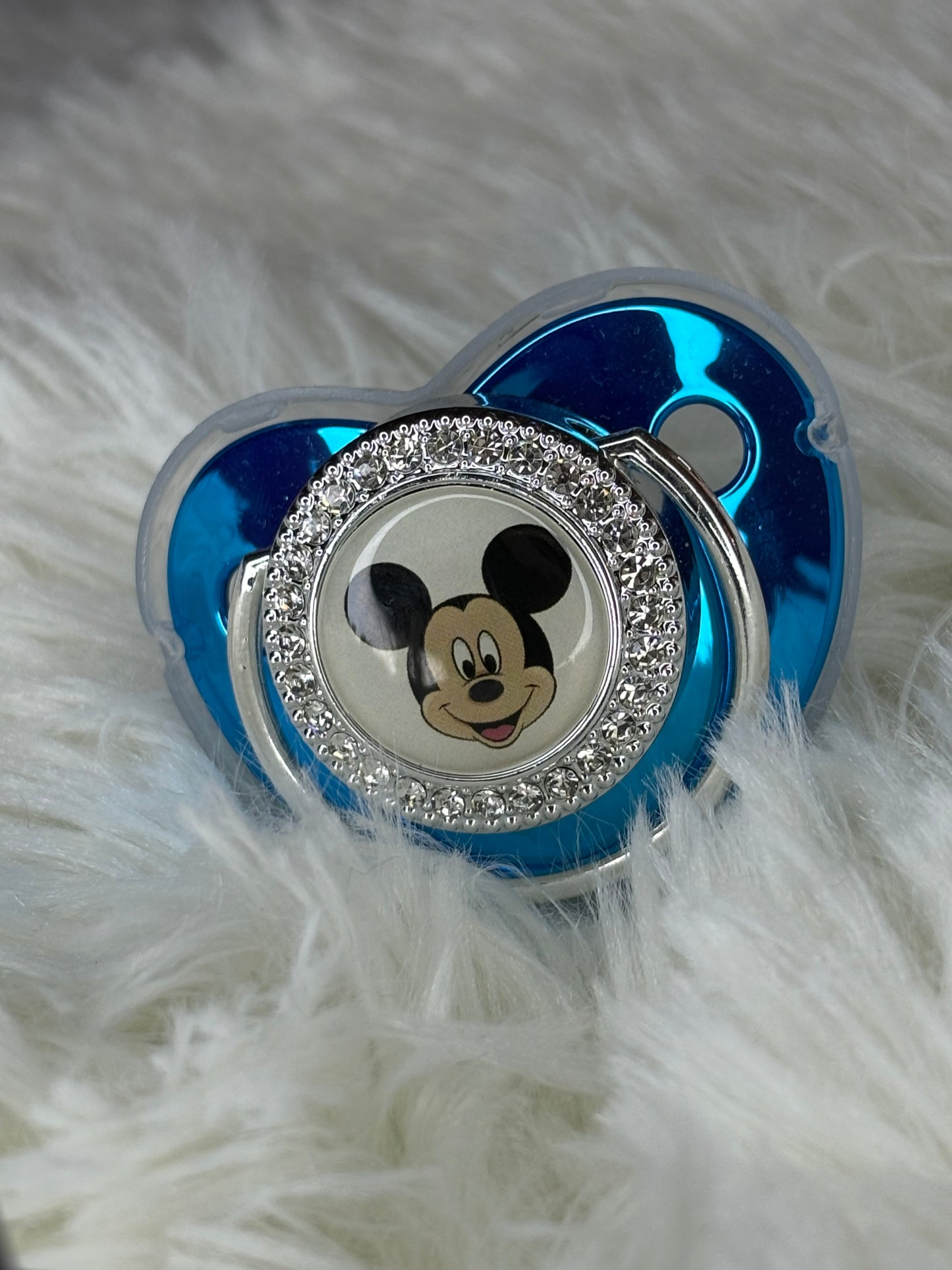 Sucette Seule « Mickey » bleu chrome