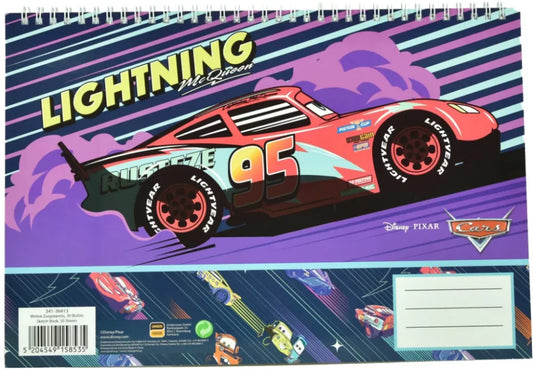 Carnet de croquis Disney Cars Lightning A/4 Spiral, 30 feuilles