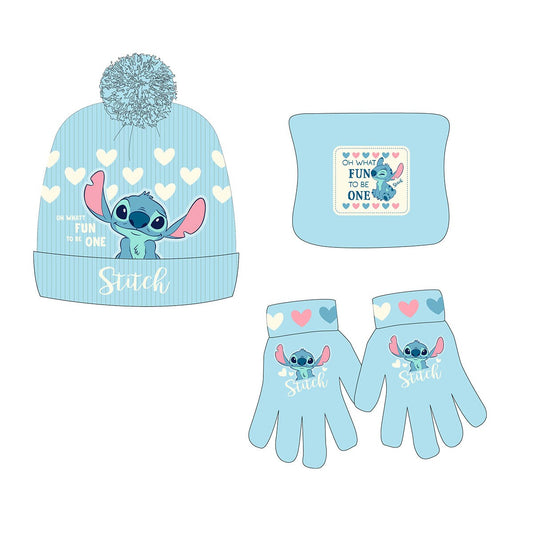 Bonnet gant écharpe Stitch (arrivage mardi)