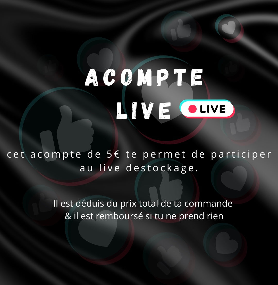 Acompte VENTE LIVE