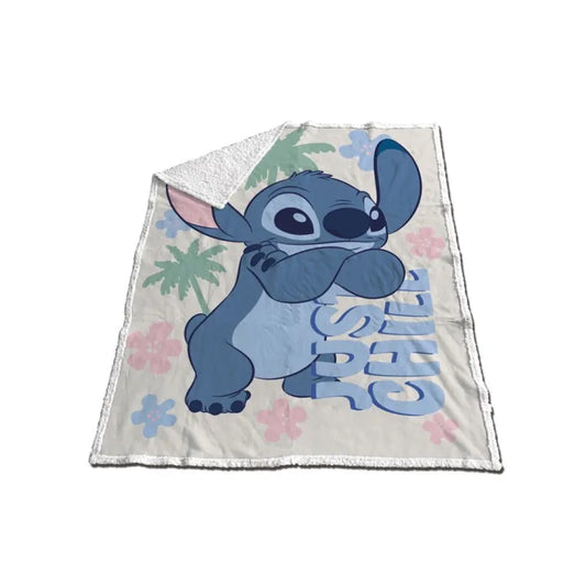 Couverture sherpa Stitch 120x150cm sur commande