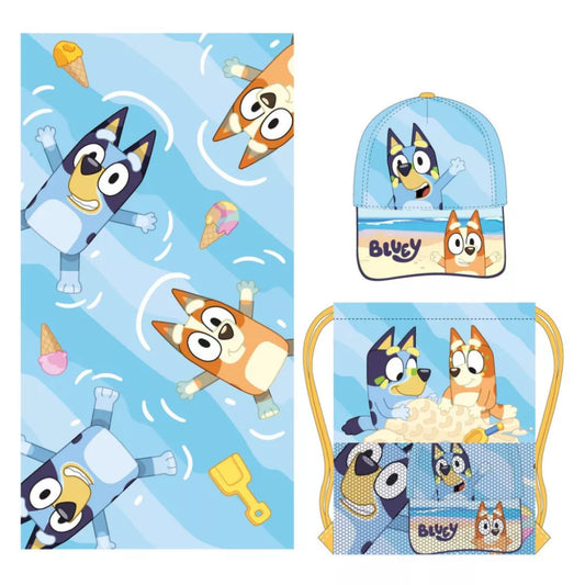 SAC + SERVIETTE + CASQUETTE bluey