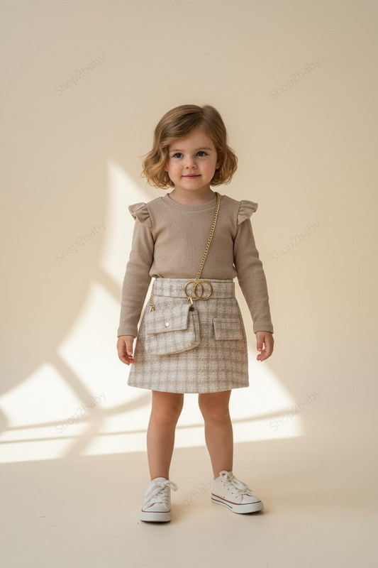 Robe Louna beige & sac