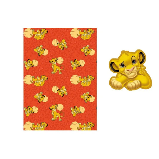 Plaid & coussin Simba Roi lion