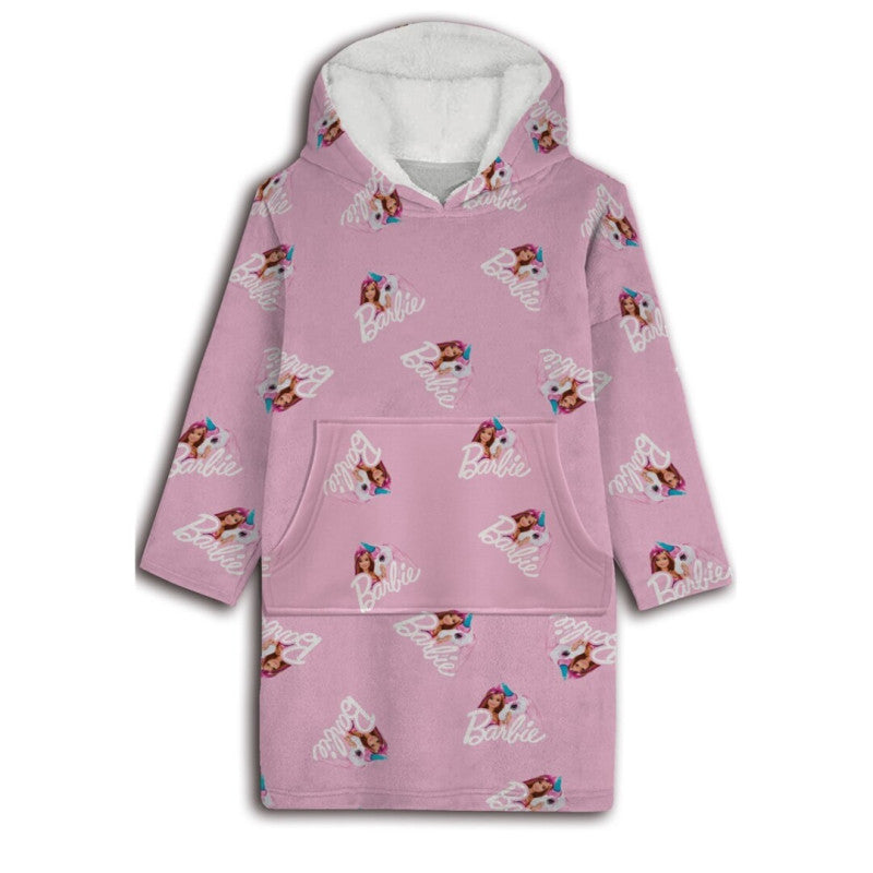 Sweat poncho Barbie de7/14ans TAILLE UNIQUE sur commande