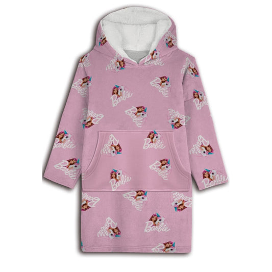 Sweat poncho Barbie de7/14ans TAILLE UNIQUE sur commande