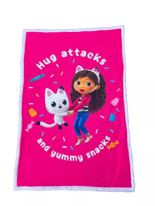 Couverture sherpa Gabby chat 120x150cm sur commande