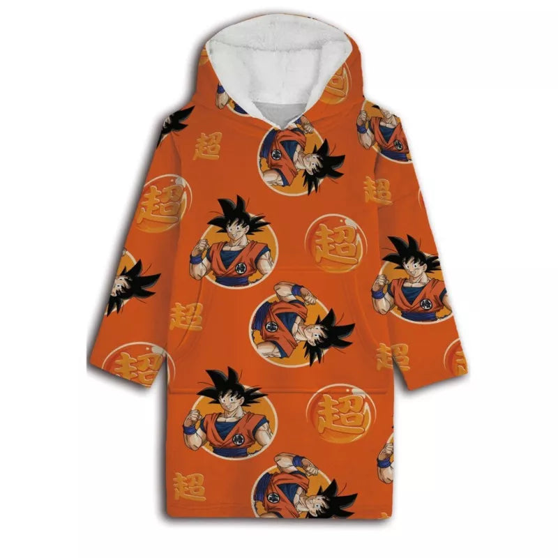 Sweat plaid DBZ de7/14ans TAILLE UNIQUE sur commande